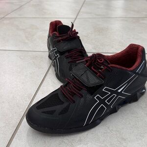 Black and Red Asics Training Sneakers